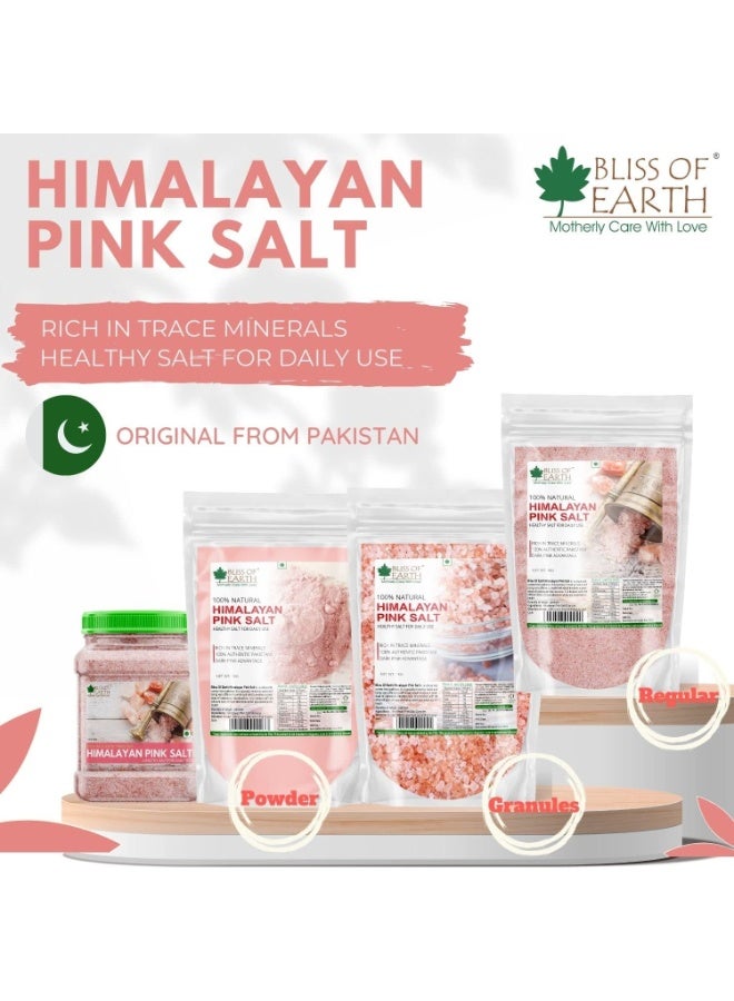 BLISS OF EARTH Pakistani Himalayan Pink Salt Fine Powder 500gm For Healthy Cooking, Natural Substitute of White Salt, Saindha Namak Pure - Image 3